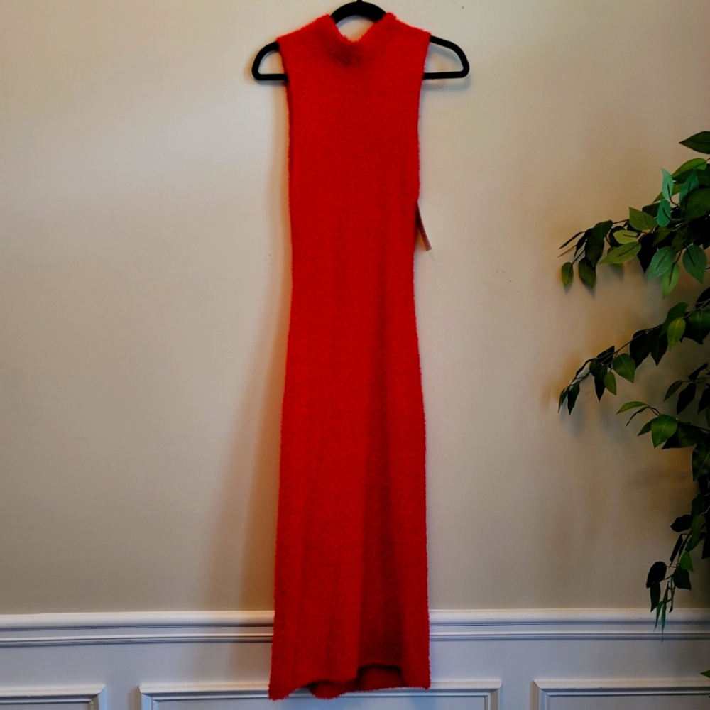 New (w/Tags) Corvette Red Stylish Sleeveless Boat Neck Long Dress (Size M)